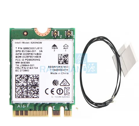 Двухдиапазонный 2,4G/5 ГГц wifi беспроводной Bluetooth для Intel 8265NGW беспроводной-AC 8265 NGFF 802.11ac 867 Мбит/с 2x2 MU-MIMO wifi BT 4,2 карта