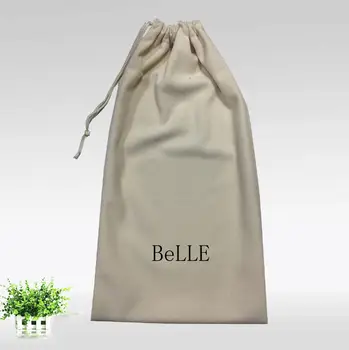 

Custom Logo Silk velvet Drawstring Packaging Bag Shoes HandBag Home storage Extenssions Drawstring Packaging Bag beige 50pcs/lot