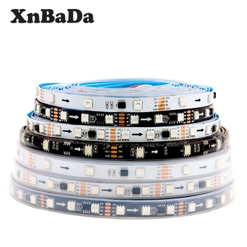 

LB1934 DC12V (WS2811 Upgrade) Individually Addressable Dual Update Smart RGB LED Strip Light 1 IC Control 3 Leds 30/60 Pixels/M