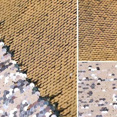 gold silver Двусторонняя вышивка блестками кружевная ткань для свадьбы/вечера/сценического платья украшения одежды Пришивные аксессуары для одежды - Цвет: gold silver