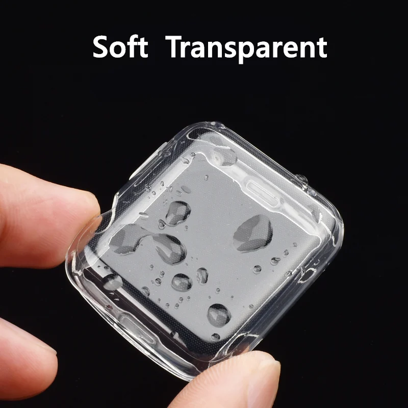 

Cover For Apple watch Case 44mm/40mm iWatch 42mm/38mm Ultra-thin Clear bumper Protector for series 5 4 3 2 Accessories 42/44 mm