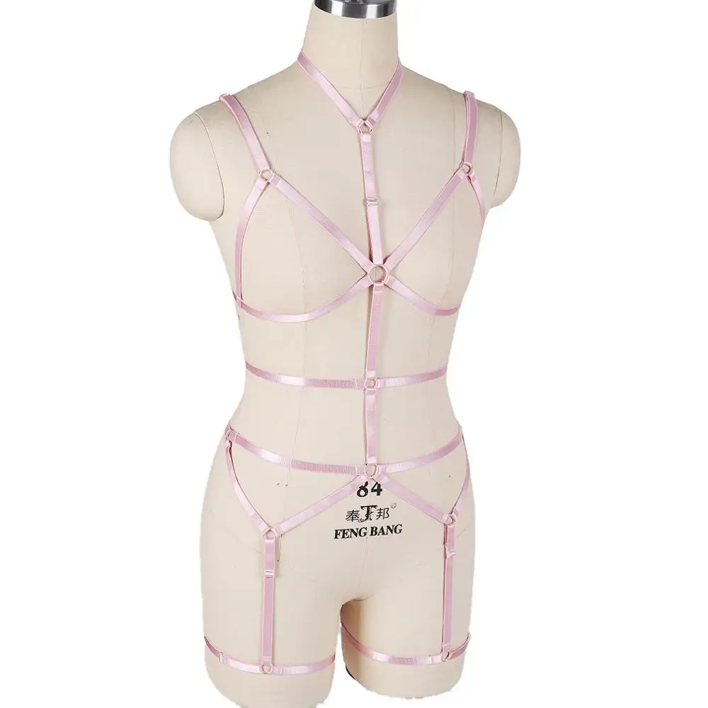 Модные портупея с ремнями розовый бандаж тела нижнего белья пояса резинками плюс