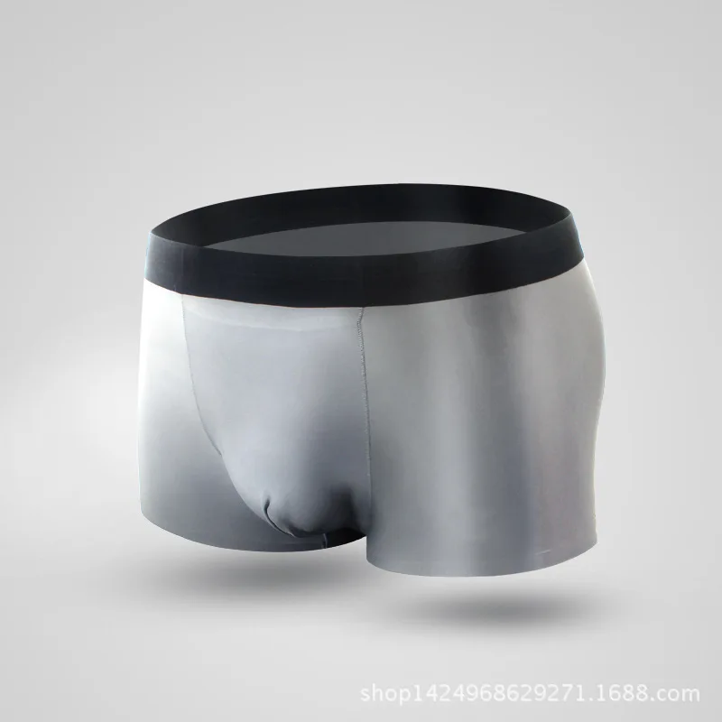 

Boxer Cueca Masculina Men's Underwear Flat Pants Ice Seamless One-piece Sexy Moisture Permeable Youth Quadrangle Shorts Head