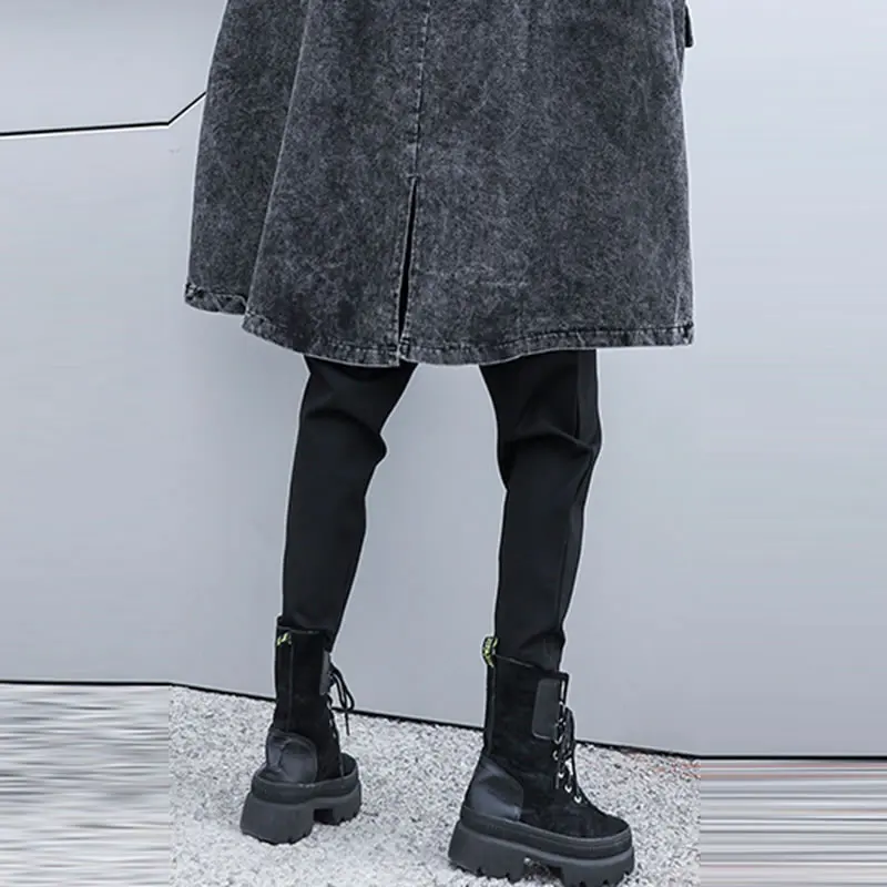 XITAO/черные женские длинные брюки в Корейском стиле; Новинка года; осенние плиссированные брюки с карманом; маленький свежий стиль «миноритари»; WLD2841