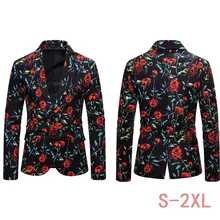 Veste de costume pour hommes d'affaires, haut de gamme, décontracté, bouton unique, imprimé, mode printemps et automne, slim, pour jeunes