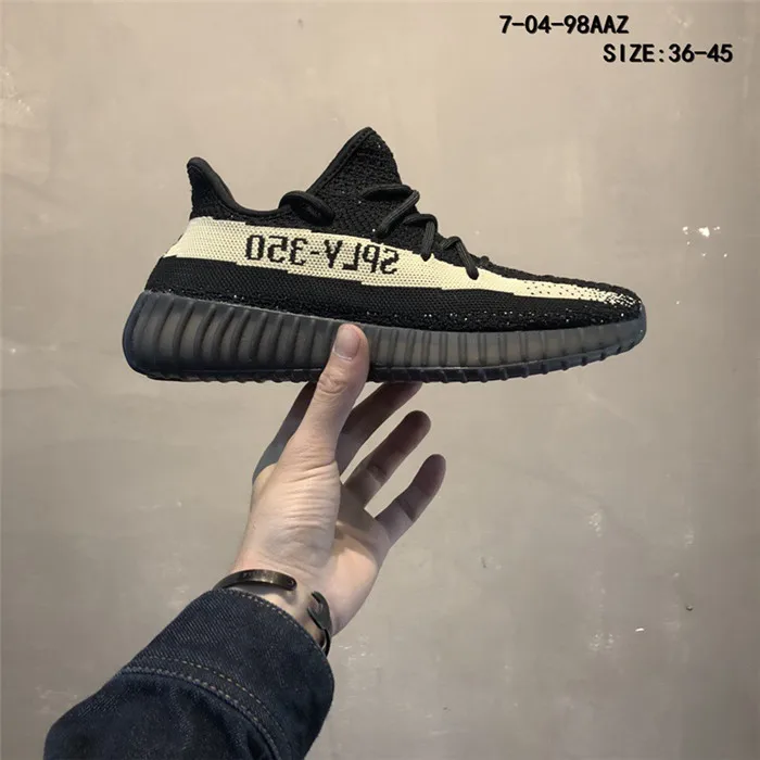 Скидка yeezys air 350 v2, дышащие кроссовки с зеброй для мужчин и женщин, спортивные кроссовки, размеры 36-47, Прямая поставка - Цвет: 4