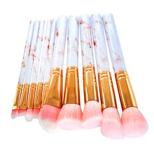 

10PCS Powder Foundation Eyeshadow Lip Eyeliner Blush Marble Face Makeup Brushes Professional Makeup Brush Set Tools