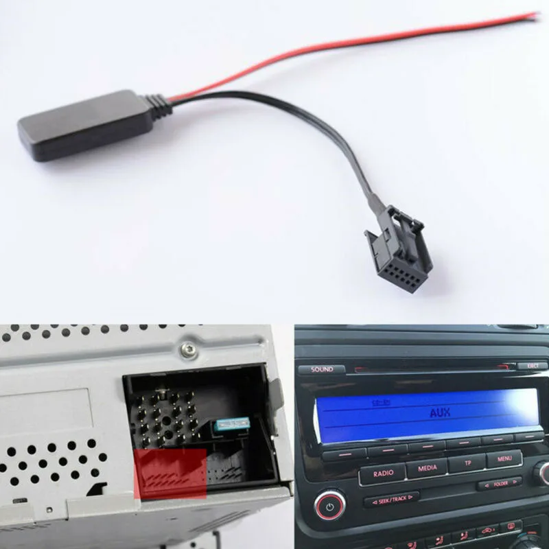 

Car 12PIN Bluetooth AUX Adapter Audio Module Cable Receiver For BMW E60 E63 E64 E65 E66 E87 E88 E81 E82 E90 E91 Bluetooth Module