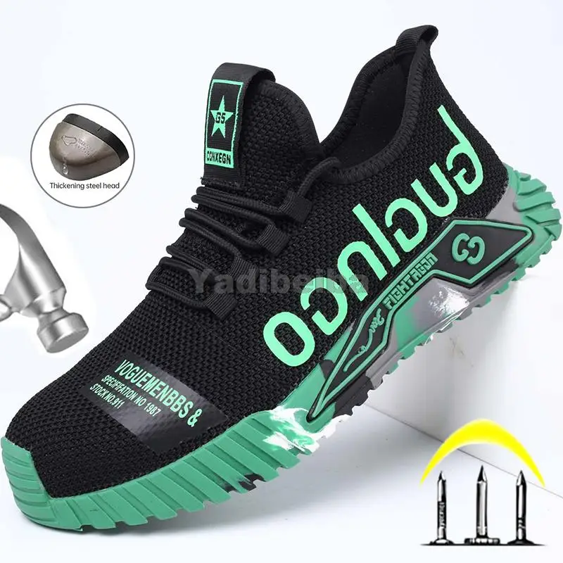 HTHJSCO New 2019 Safety Shoes for Men and Women with Steel Toe Cap|Lightweight Breathable Work Shoes|Puncture-Proof Work Sneakers