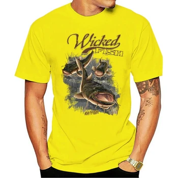 

2020 NEW T Shirt Catfish Fish Fishing Mens Hunting Wicked Catfish Fishing Tee S-3Xl 3Xl Style Round Tee