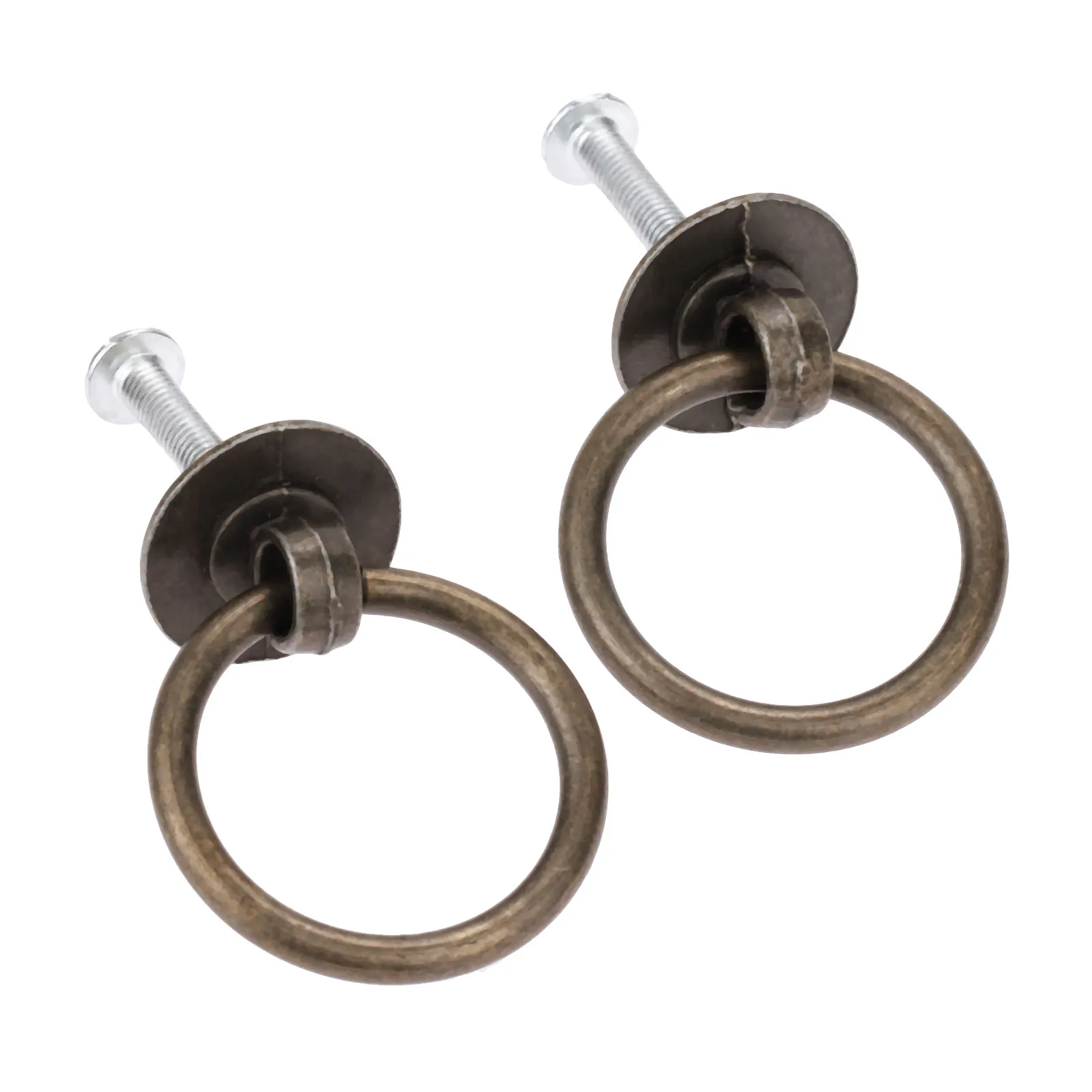 Deurknoppen van metaal, 10 stuks, kleine klassieke mini-ringgrepen in antiek brons, handvat van messing in traditionele Chinese stijl voor de kastdeur van hout