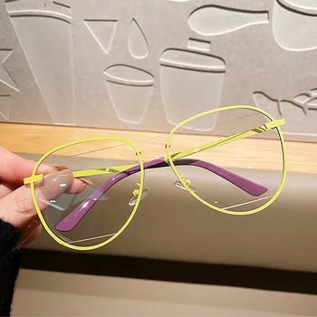 

SO&EI Fashion Oversized Pilot Sunglasses Women One Piece Clear Ocean Lens Eyewear Men's Vintage Metal Glasses Frame Shades UV400