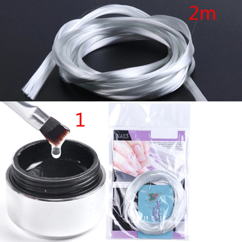 1 м/2 м для нейл-арта стекловолокно для УФ-геля DIY Гвозди белые накладные ногти маникюрный салон сделай сам инструмент - Цвет: 7