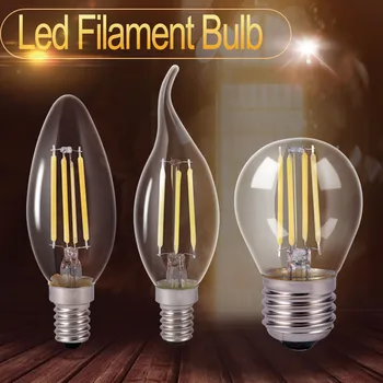

LED Bulb 2W 4W 6W 8W Led Candle Light Filament Bulb 220V Vintage E27 E14 Retro Edison Lamp For Chandelier Lighting Home Decor