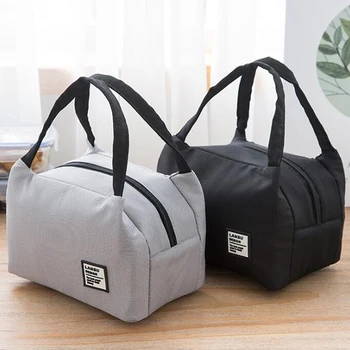 

Student Lunch Bags Portable Lunch Box Large Large Capacity Picnic Bags Insulation Box Solid Color Food Case Food Handbags