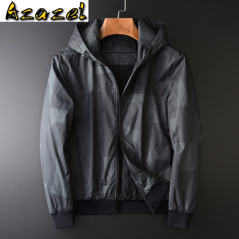 

Azazel Add Padding Hooded Mens Jackets Luxury Printed Zipper Thick Mens Jackets And Coats Winter Slim Fit Man Coat Plus Size 4XL