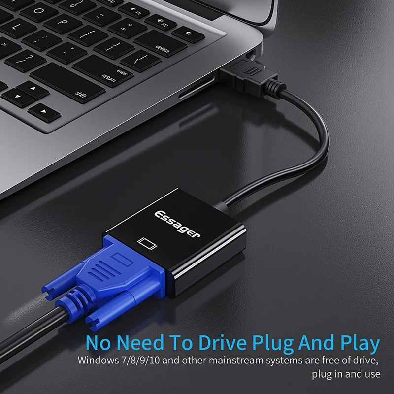 Essager HDMI к VGA адаптер видео кабель 1080P HDMI Мужской к VGA Женский конвертер цифровой аналоговый для PS4 ПК ноутбук ТВ