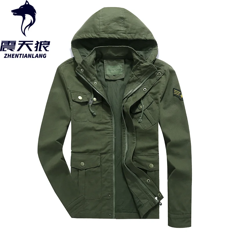 

for Lazada Thin Type for Spring And Autumn Hooded Washing Military Uniform Jacket Men Manufacturers Direct S