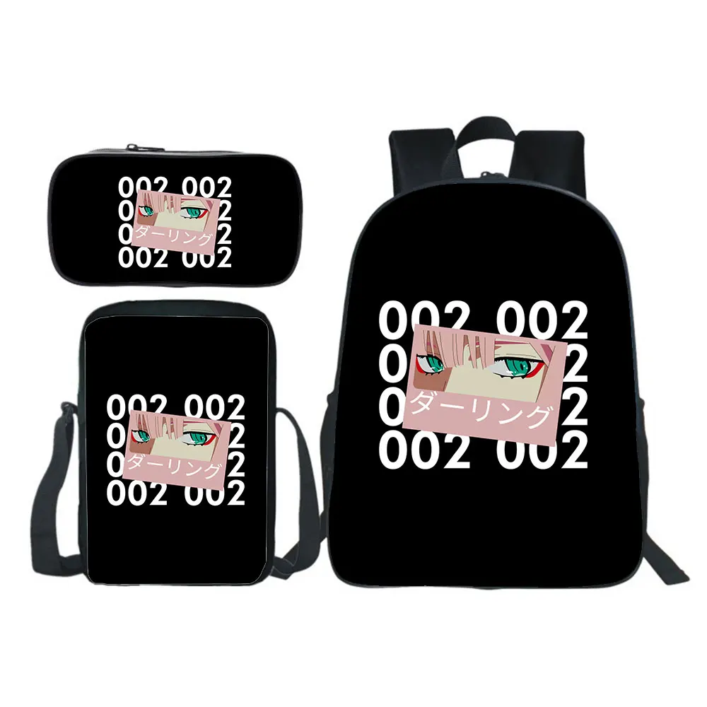 

Anime Darling In The Franxx Backpack Large Capacity Bookbag Teen Knapsack Kawaii Fashion Pencil Case Shoulder Bag Boy Girl Bag
