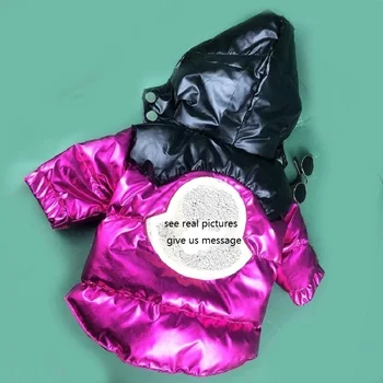 

Free Shipping Winter Dog Clothes Pet Down Jacket Mo***r Puffer Coat Cool Handsome Real Duck Down 2 Colors French Germany Europe