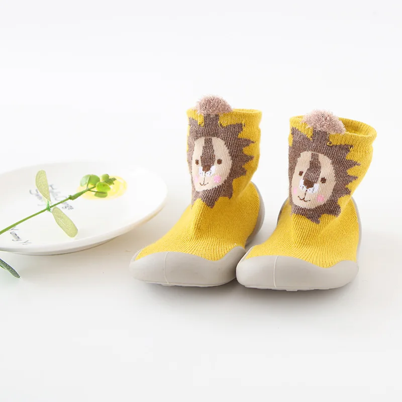 Детская обувь для девочек, коллекция года, для малышей, для первых шагов, мягкая резиновая подошва, обувь для малышей осень-зима, унисекс вязаная обувь, нескользящие носки - Цвет: CYZZ00A-4