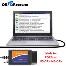 FORScan ELM327 USB V1.5 PIC18F25K80 Mazda Ford için modülü Initialization parçaları anahtar programlama kilidini gizli fonksiyonları HS MS CAN
