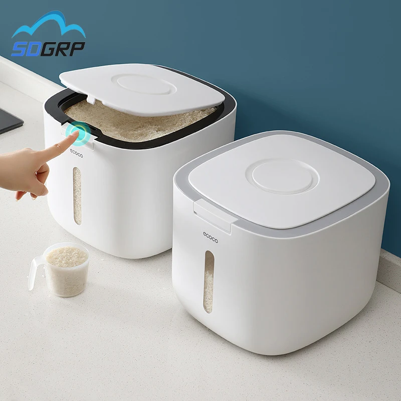 

10KG Kitchen Collection Nano Bucket Insect-proof Moisture-proof Sealed Rice Cylinder Grain Dog Food Household Storage Rice Box