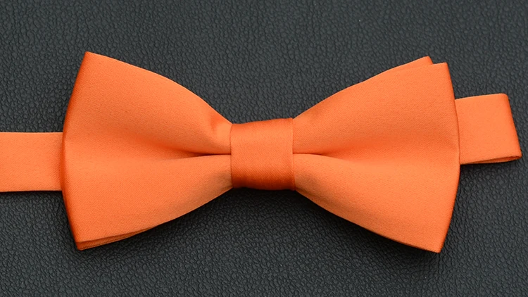 Сплошной цвет дети мальчик галстук-бабочка для девочки галстук подарок мода для свадьбы школьные Вечерние - Цвет: Оранжевый