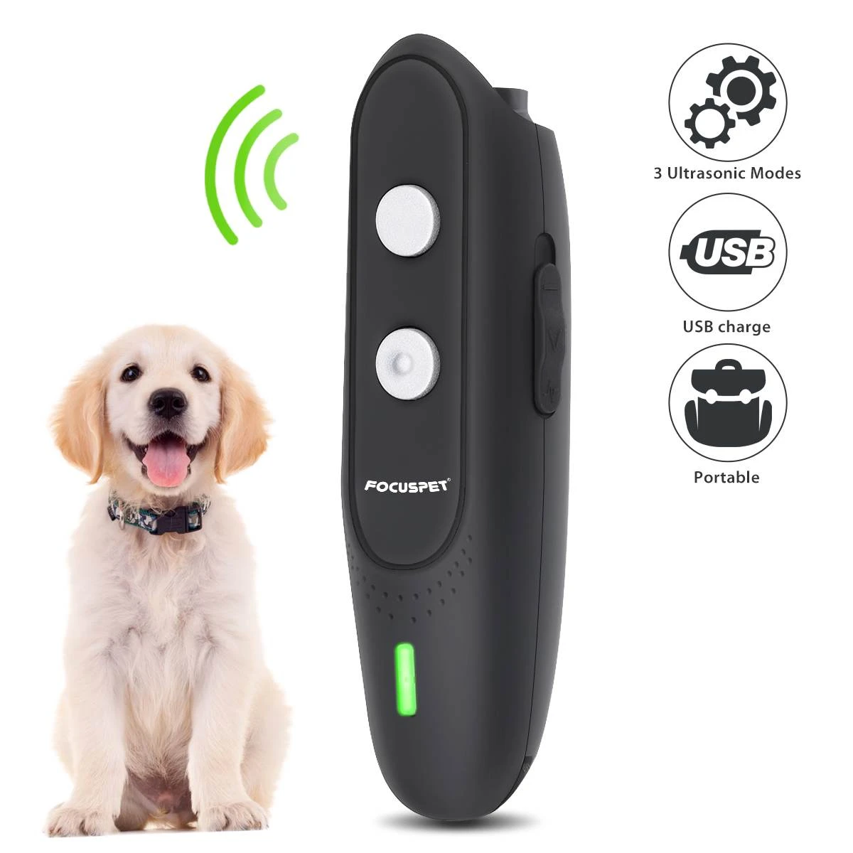 Focuspet Pet Dog Repeller USB Charging Ultrasonic Dog Repeller Anti Barking  Stop Bark Training Device Pet product supplies|Repellents| - AliExpress