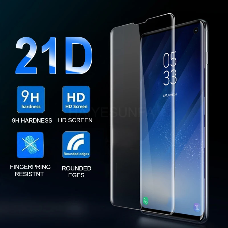 

21D Protector Glass For Samsung Galaxy Note 10 9 8 S8 S9 S10 Plus Screen Protector For Samsung Galaxy S8 S10e S9 Tempered Glass