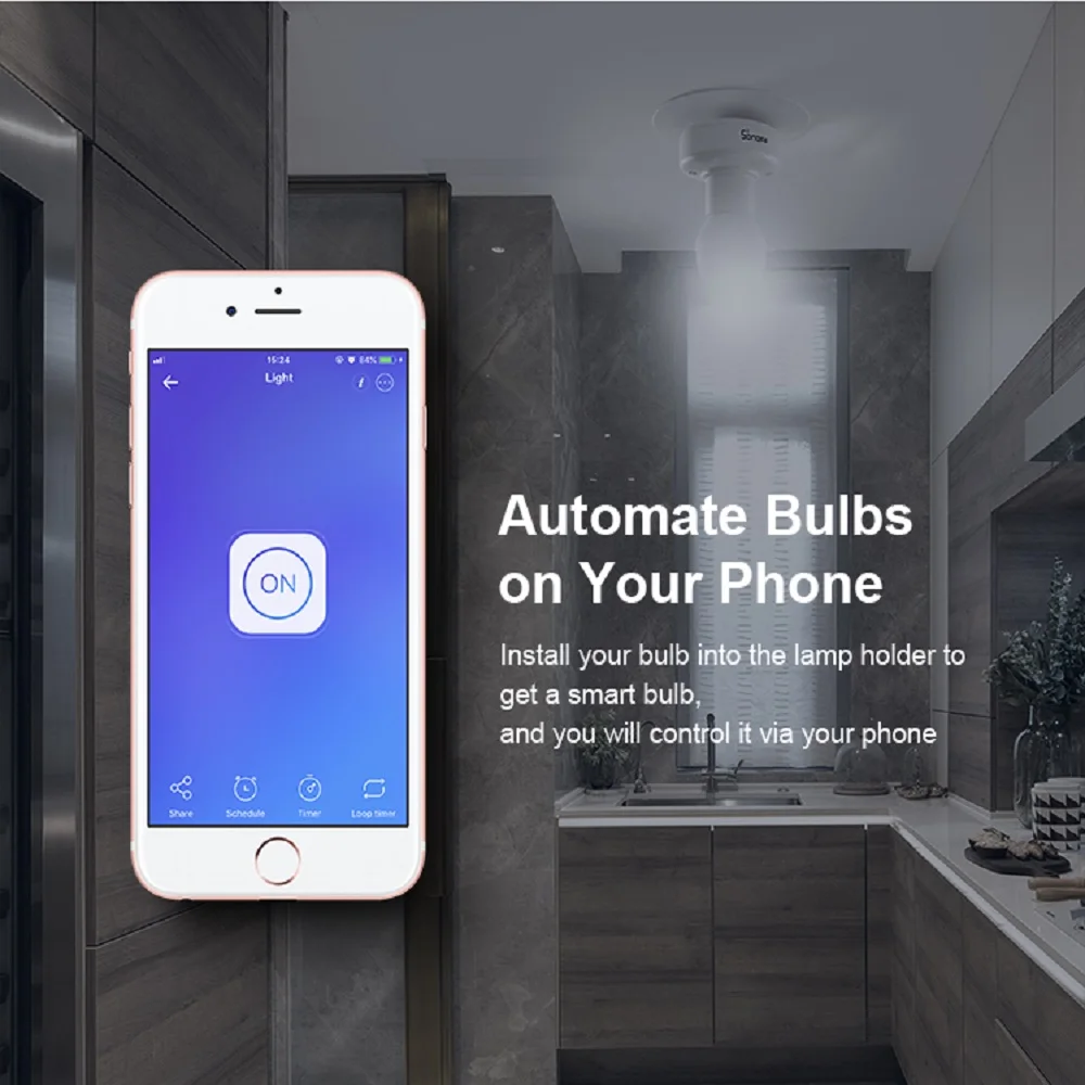 SONOFF Slampher E27 лампа/светильник/держатель лампы 433 МГц RF/wifi/APP eWelink пульт дистанционного управления умная Поддержка Google домашняя Автоматизация Alexa