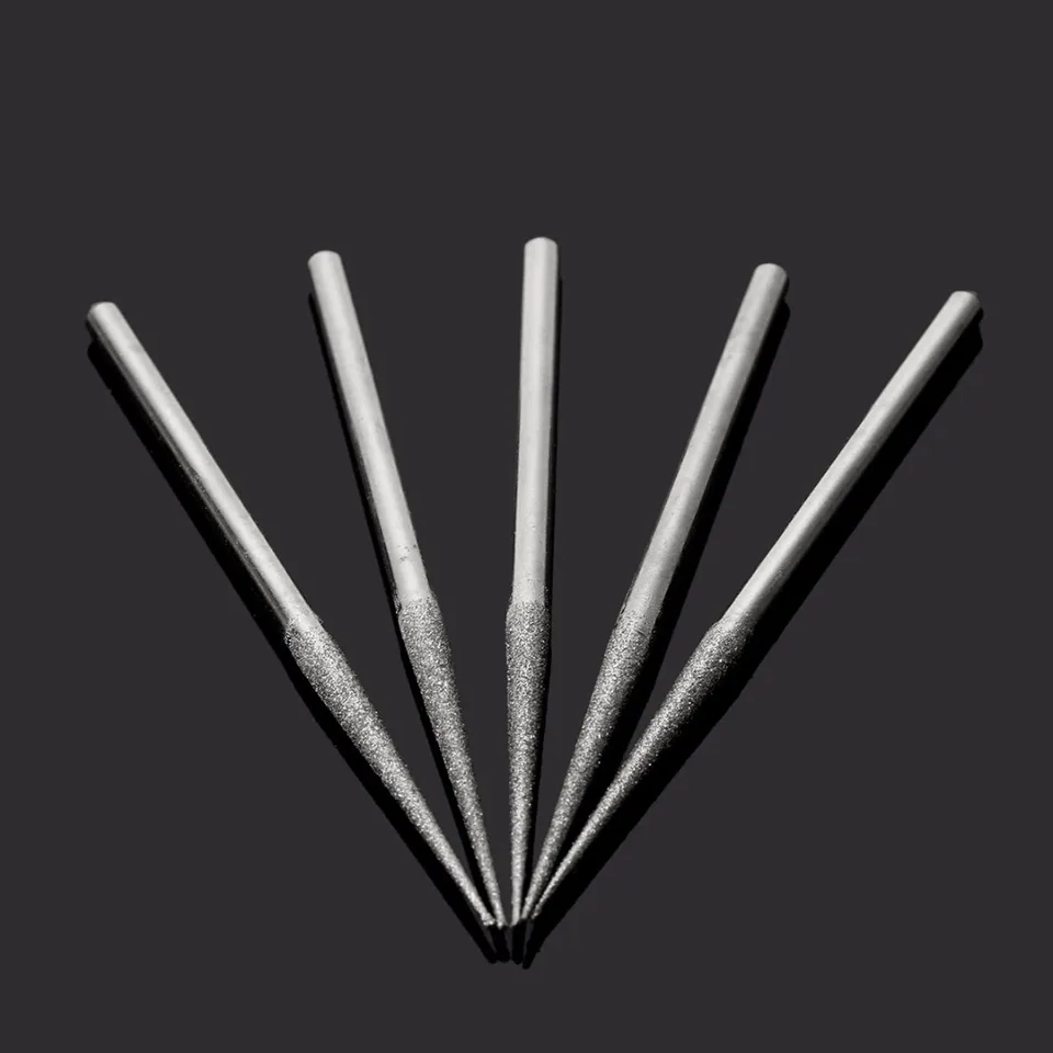 Punta Diamantata Per Incisione E Molatura – Gambo Da 3 Mm, Testa Cilindrica Per Vetro, Metallo, Ceramica E Giada