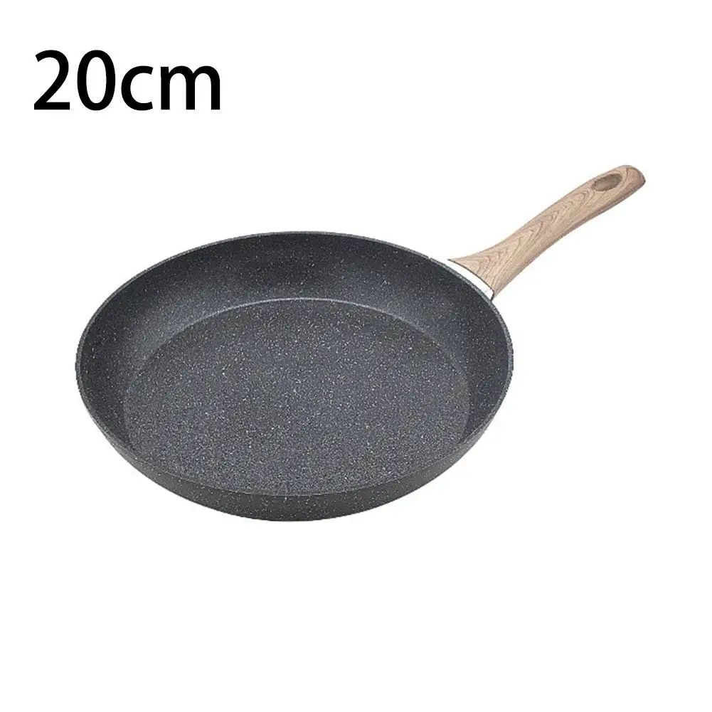 Cast Iron Non-stick Pan Maifan Non-stick Pan Non-stick Cooking Pot Pan Frying Pan Maifan Stone Wok Kitchen Tools Cookware - Color: 20cm