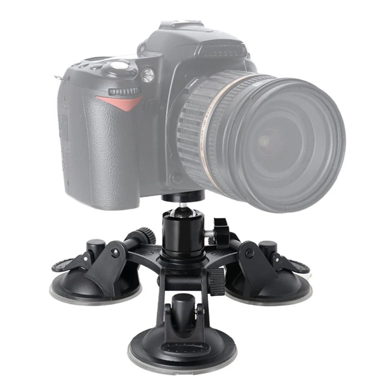 Тройная присоска стабилизация Кронштейн Автомобильный держатель для DSLR GoPro Hero Osmo Action GV99