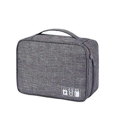 Digital Storage Bag Multi-function Travel Data Cable Organizer Bag Power Supply Data Cable Travel Kit Case Pouch K1283 F - Цвет: Серый