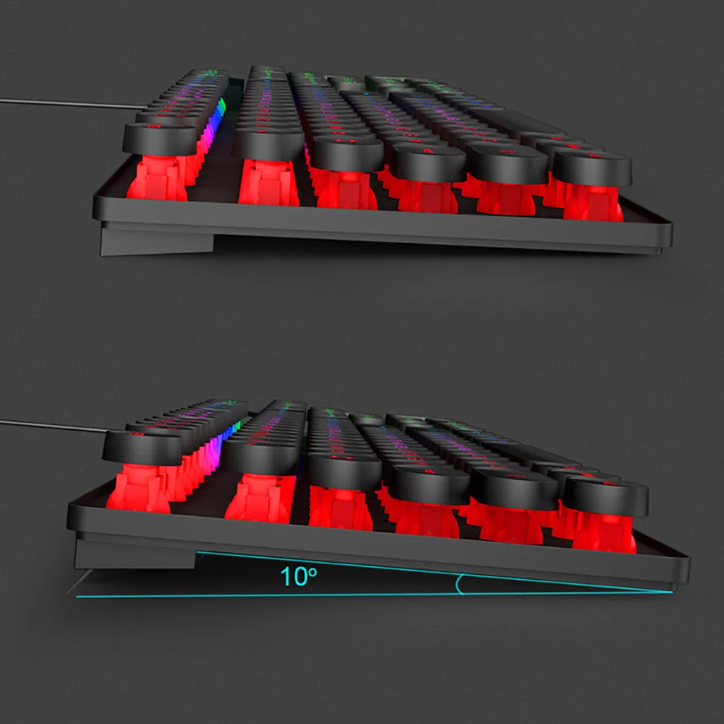 IMice AK-800 игровая клавиатура имитация механическая клавиатура с подсветкой геймерская Клавиатура проводная USB игровая клавиатура для компьютера