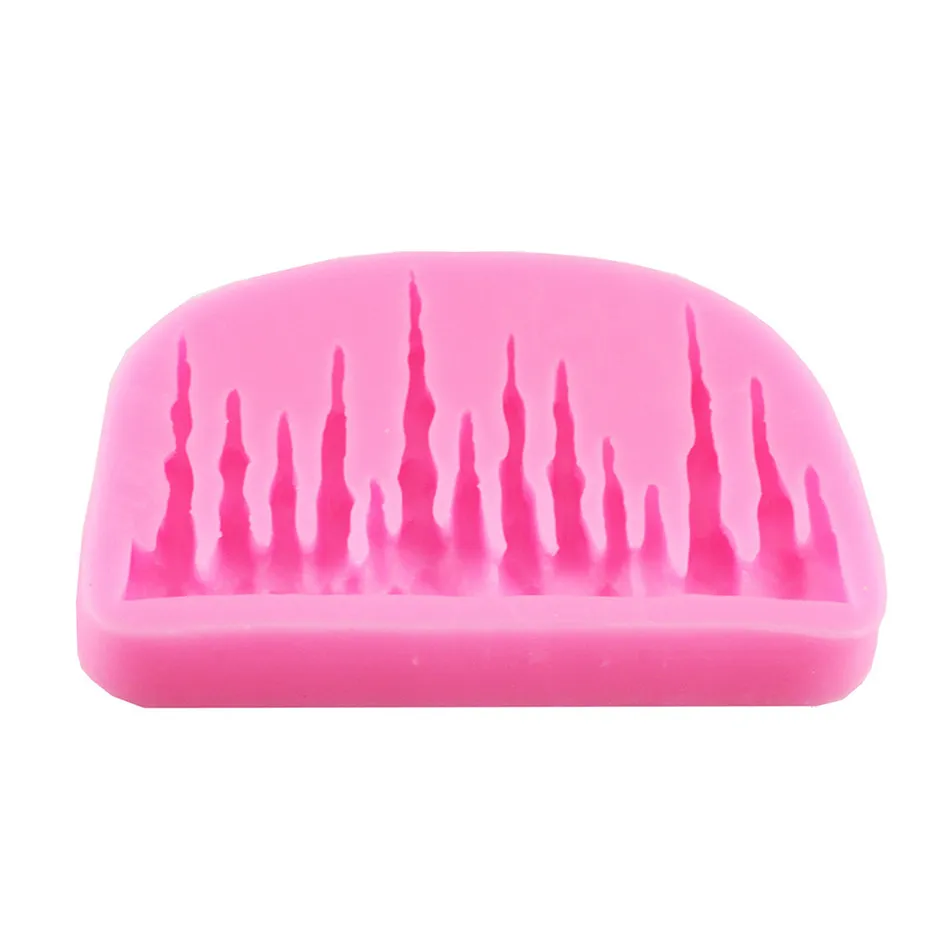 TTLIFE Frozen Ice Cone Christmas Cake Border Silicone Mold Fondant Cake Decorations Chocolate Cookie Mould Dessert Decorators
