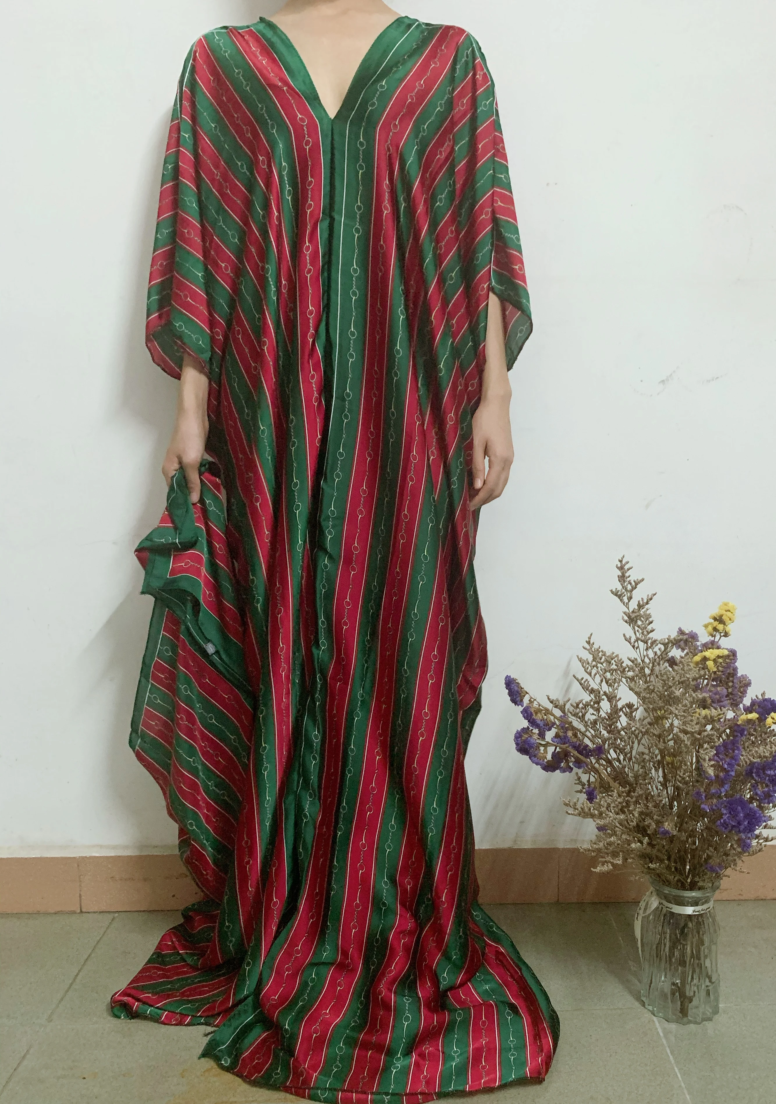 Ook Tien jaar Uitroepteken Gratis Size Nieuwe Mode Afdrukken V hals Zijde Kaftan Lange Jurk Populaire  Koeweit Traditionele Festival Vrouwen Toga Afrikaanse Jurk|Afrika Kleding|  - AliExpress