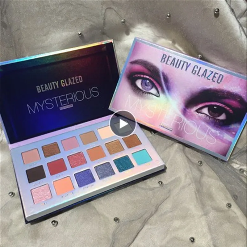 Палетка натуральных матовых теней для век Beauty Glazed 18 цветов блестящие тени TSLM2