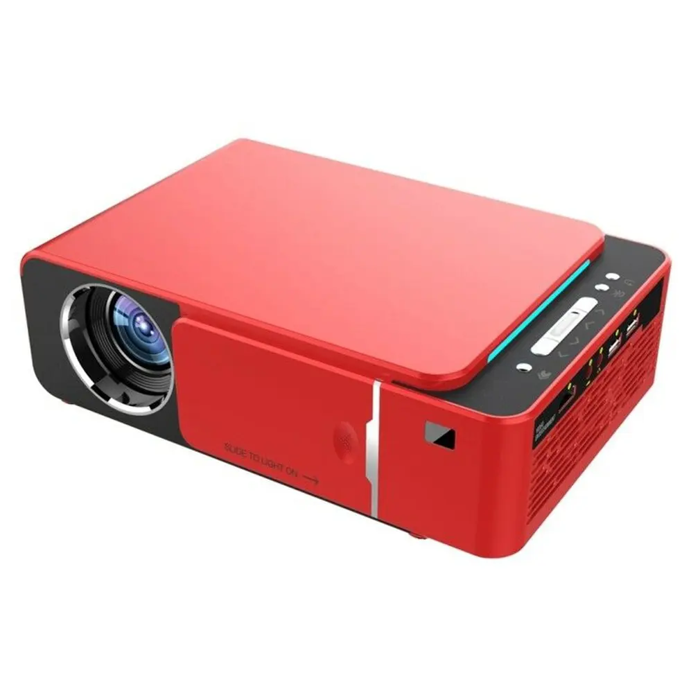 Basic Version US red T6 проектор Android 9,0 wifi опционально 3500 люмен 1080p HD Портативный светодиодный проектор HDMI Поддержка 4K домашний кинотеатр Beamer - Цвет: Basic Version US red