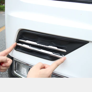 

For Tiguan Second Generation 2017-2019 ABS Chrome Plated Car Front Fog Light Strip Frame Cover Trim Grille Decoration Strips