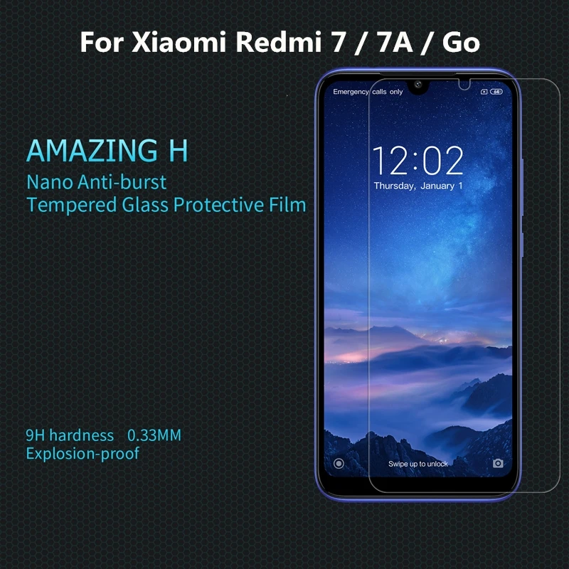 

NILLKIN H Series For Xiaomi Redmi 7 7A Go Screen Protector Tempered Glass For Xiaomi Redmi7 Glass Film Anti-Scratch