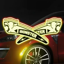 Рисунок из мультфильма; креативное светоотражающие наклейки для автомобилей, накладка на крыло, безопасность вождения Предупреждение лента транспортных средств велосипед наклейка Сделано с 3M Материал