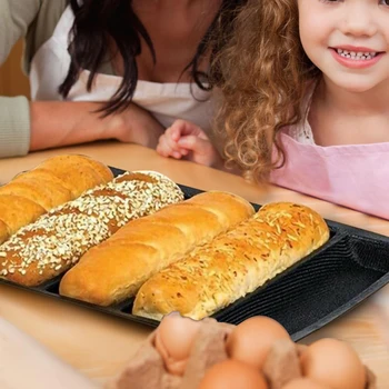 

Silicone Baguette Pan Non-Stick Perforated Mold Sandwich Bread Form Bread Tray Pan
