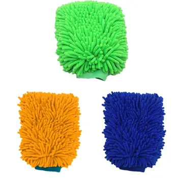 

Double-sided Car Wash Premium Chenille Microfiber Cleaning Glove Lint Scratch Free Automobile Waterproof Clean Maintenance