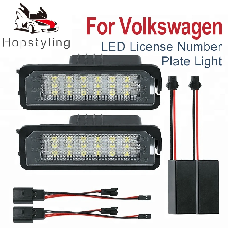 Светодиодсветильник лампа для номерного знака VW Golf 5 6 7 GTI R32 Passat CC B6 B7 Polo Lupo Beetle Eos