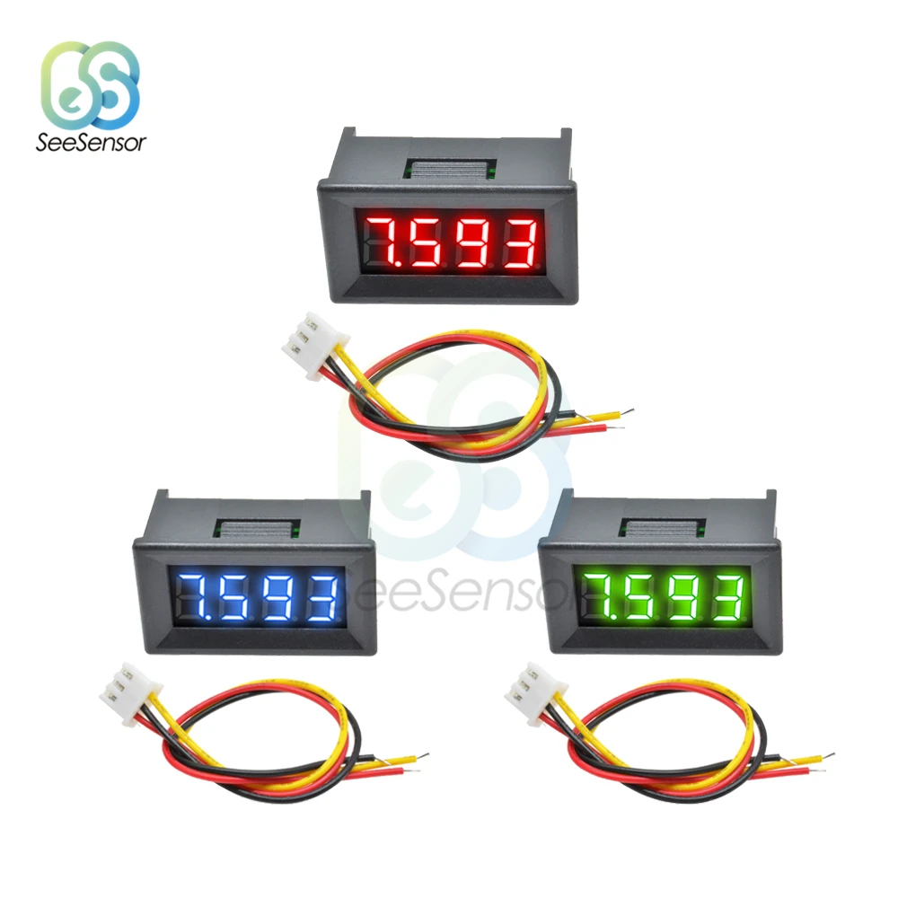 DC 100V 4 цифры 0,36 дюйма цифровой вольтметр Вольт Напряжение Панель вольтметр