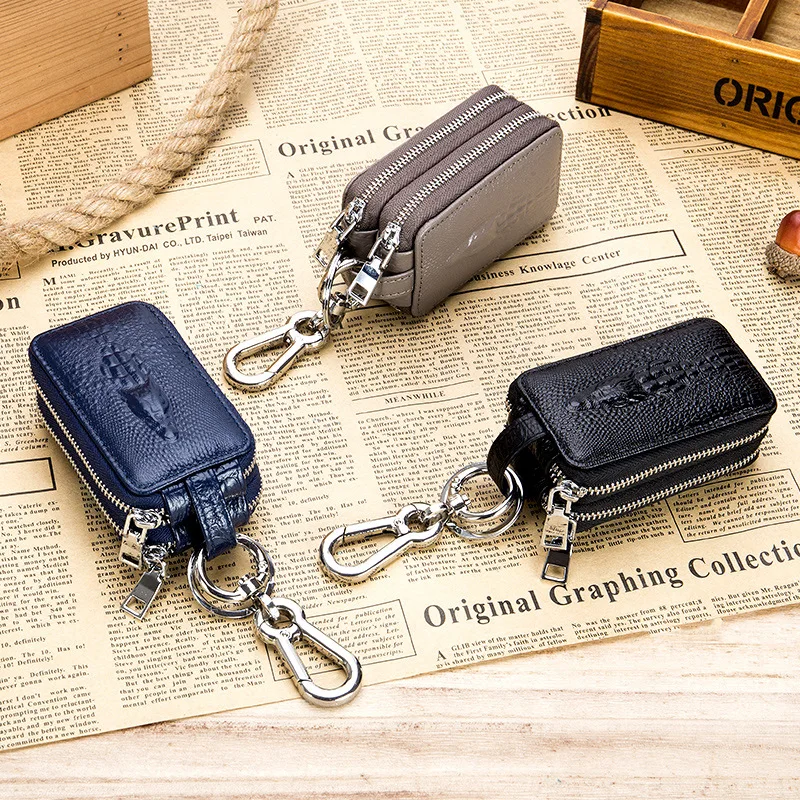 Leather Car Key Cover (Crocodile)