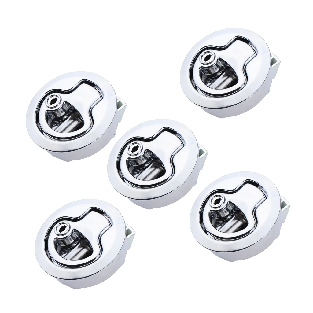 5x Marine Boat Stainless Steel 2' Flush Pull Locker Hatch Latch Lift Handle