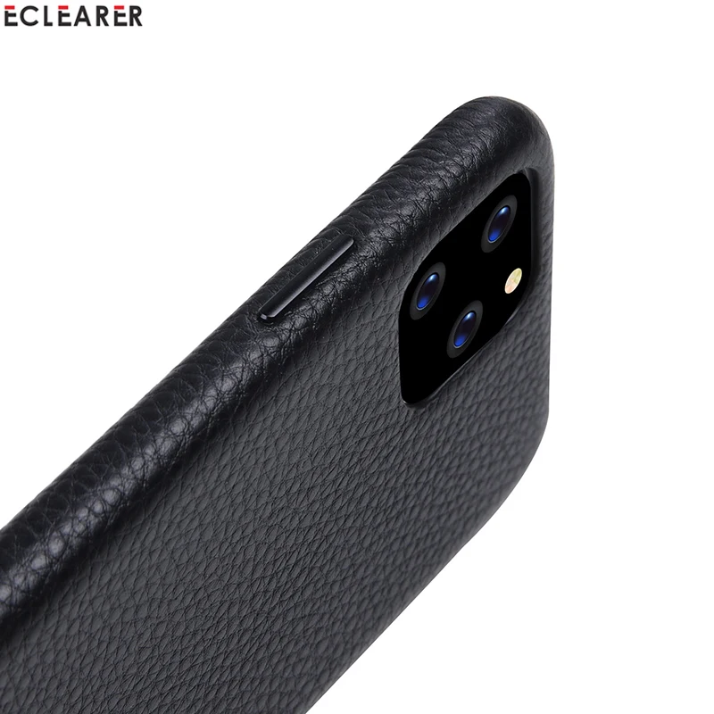 Официальный стиль чехол из натуральной кожи для Apple iPhone 11/Pro/Max металлическая кнопка громкости полная Защита задняя крышка чехол